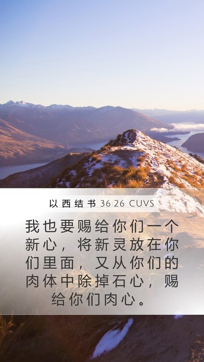 以 西 结 书 36:26 CUVS Bible Verse Image