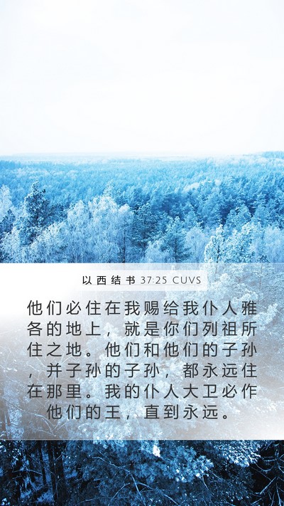 以 西 结 书 37:25 CUVS Bible Verse Image
