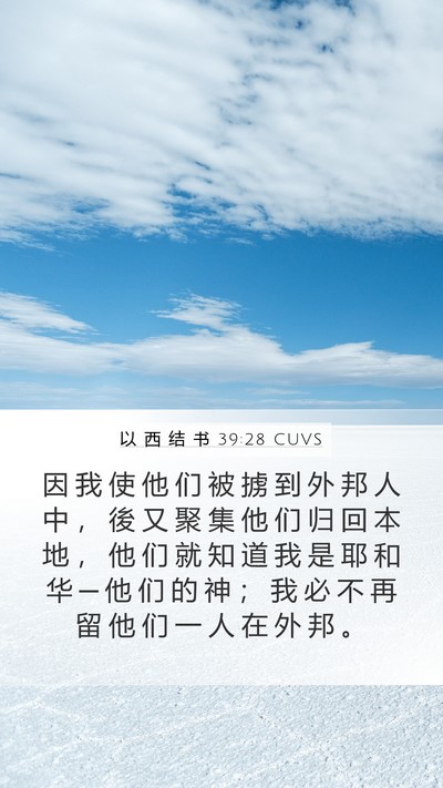 以 西 结 书 39:28 CUVS Bible Verse Image