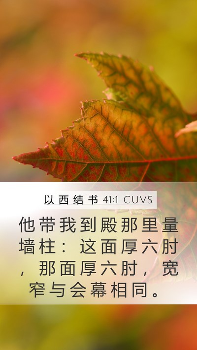 以 西 结 书 41:1 CUVS Bible Verse Image