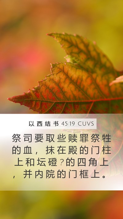 以 西 结 书 45:19 CUVS Bible Verse Image