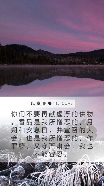 以 赛 亚 书 1:13 CUVS Bible Verse Image