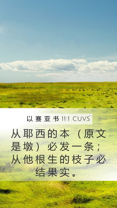以 赛 亚 书 11:1 CUVS Bible Verse Image