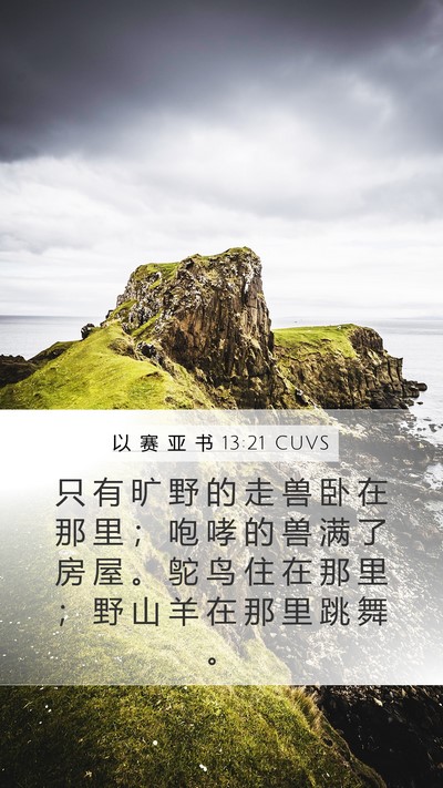 以 赛 亚 书 13:21 CUVS Bible Verse Image