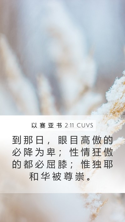 以 赛 亚 书 2:11 CUVS Bible Verse Image