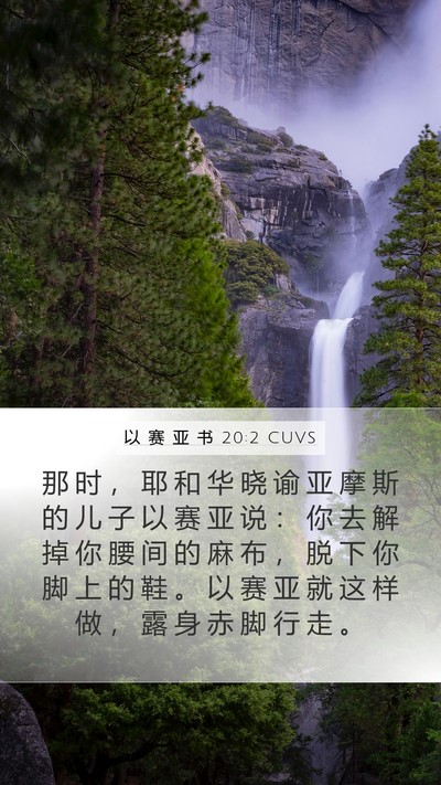 以 赛 亚 书 20:2 CUVS Bible Verse Image