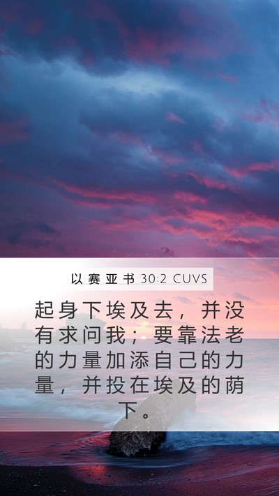 以 赛 亚 书 30:2 CUVS Bible Verse Image