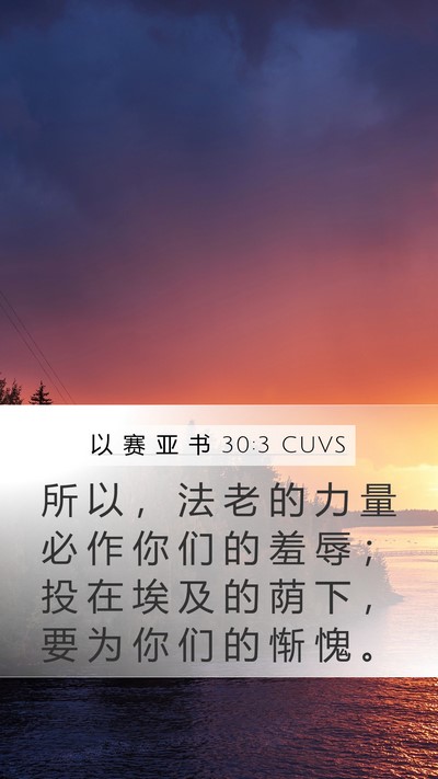 以 赛 亚 书 30:3 CUVS Bible Verse Image