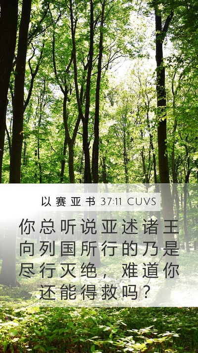 以 赛 亚 书 37:11 CUVS Bible Verse Image