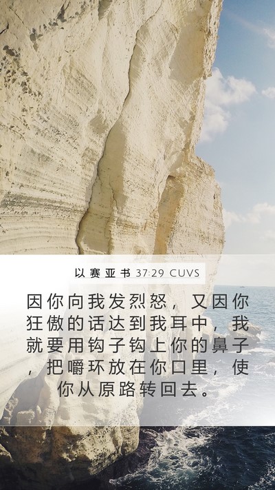以 赛 亚 书 37:29 CUVS Bible Verse Image