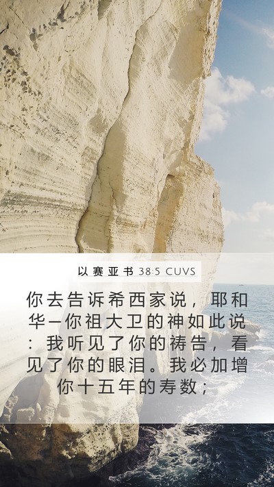 以 赛 亚 书 38:5 CUVS Bible Verse Image