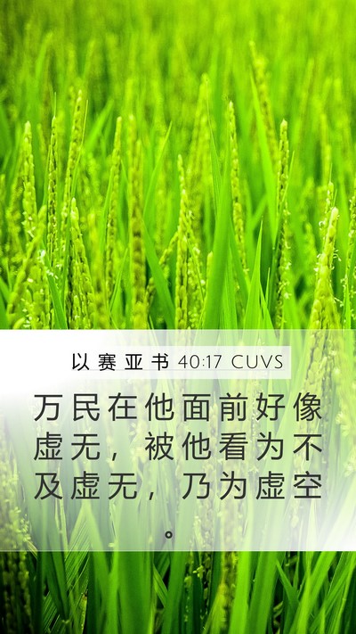 以 赛 亚 书 40:17 CUVS Bible Verse Image