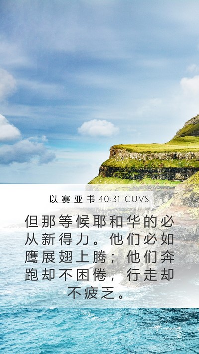 以 赛 亚 书 40:31 CUVS Bible Verse Image