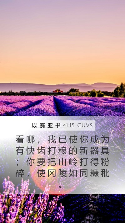 以 赛 亚 书 41:15 CUVS Bible Verse Image