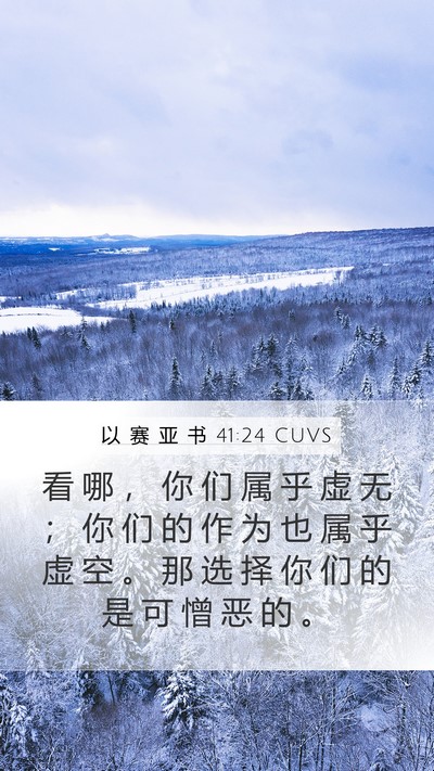 以 赛 亚 书 41:24 CUVS Bible Verse Image