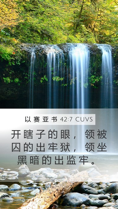 以 赛 亚 书 42:7 CUVS Bible Verse Image