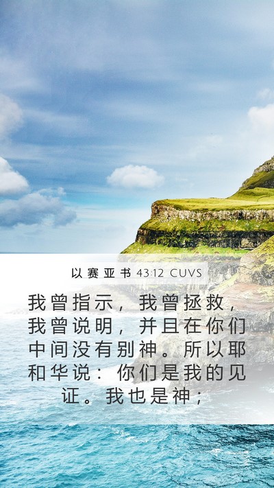 以 赛 亚 书 43:12 CUVS Bible Verse Image