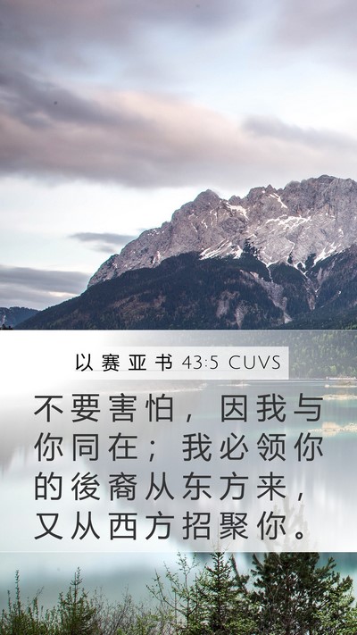 以 赛 亚 书 43:5 CUVS Bible Verse Image