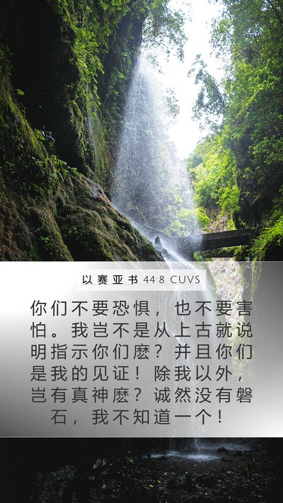 以 赛 亚 书 44:8 CUVS Bible Verse Image