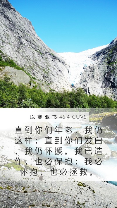 以 赛 亚 书 46:4 CUVS Bible Verse Image