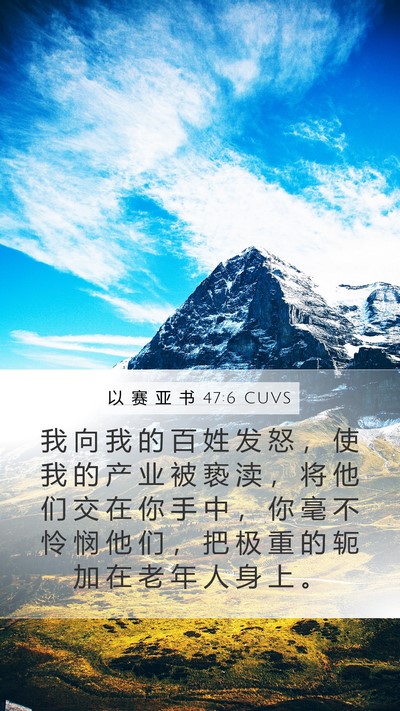 以 赛 亚 书 47:6 CUVS Bible Verse Image