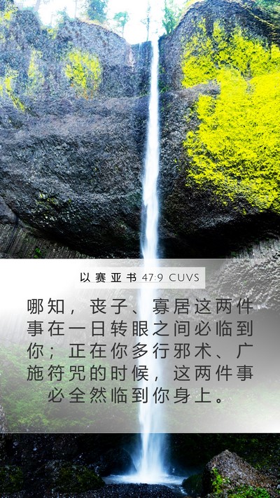以 赛 亚 书 47:9 CUVS Bible Verse Image
