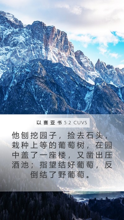 以 赛 亚 书 5:2 CUVS Bible Verse Image