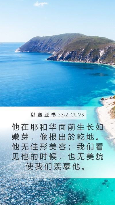 以 赛 亚 书 53:2 CUVS Bible Verse Image