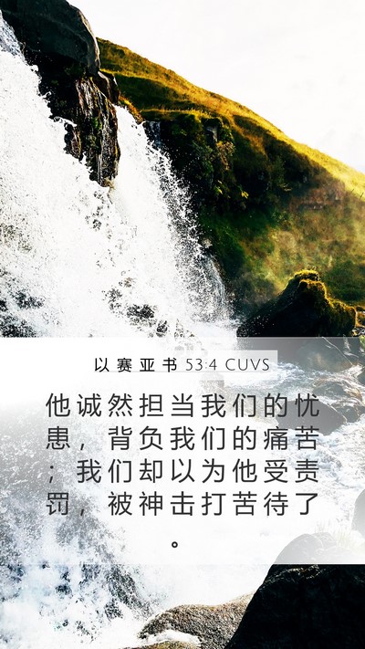 以 赛 亚 书 53:4 CUVS Bible Verse Image