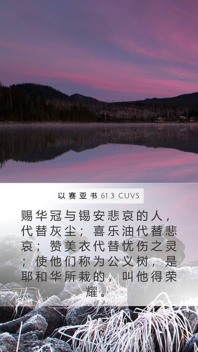 以 赛 亚 书 61:3 CUVS Bible Verse Image