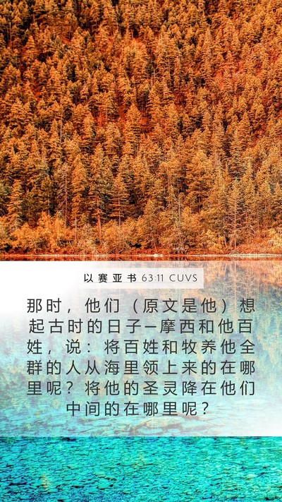 以 赛 亚 书 63:11 CUVS Bible Verse Image