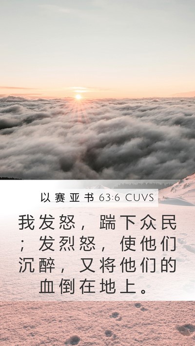 以 赛 亚 书 63:6 CUVS Bible Verse Image