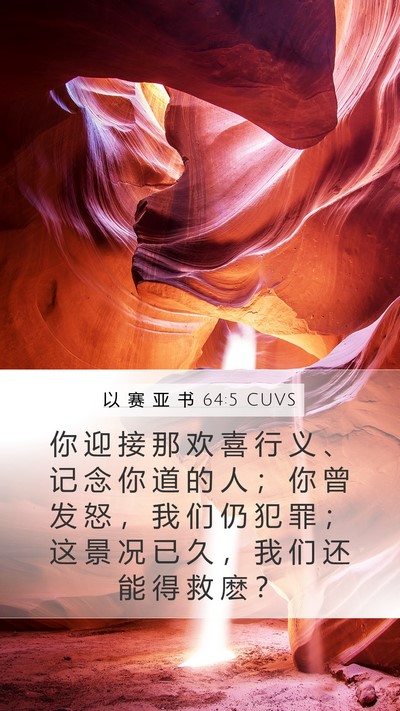 以 赛 亚 书 64:5 CUVS Bible Verse Image
