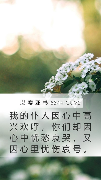 以 赛 亚 书 65:14 CUVS Bible Verse Image