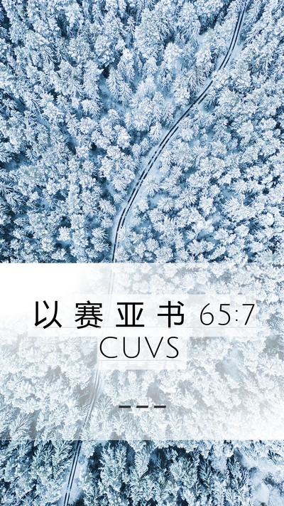 以 赛 亚 书 65:7 CUVS Bible Verse Image