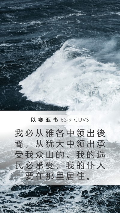 以 赛 亚 书 65:9 CUVS Bible Verse Image