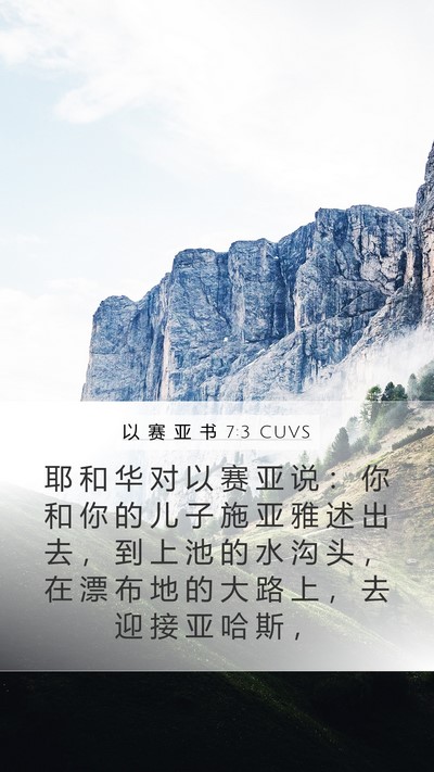以 赛 亚 书 7:3 CUVS Bible Verse Image