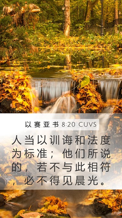 以 赛 亚 书 8:20 CUVS Bible Verse Image