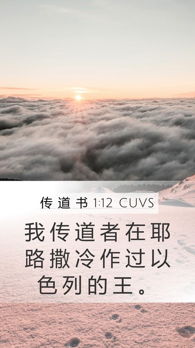 传 道 书 1:12 CUVS Bible Verse Image