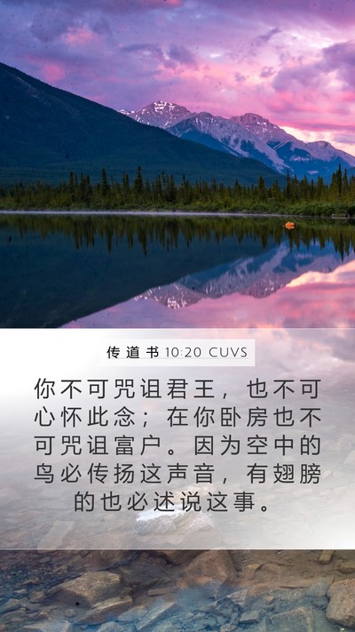 传 道 书 10:20 CUVS Bible Verse Image