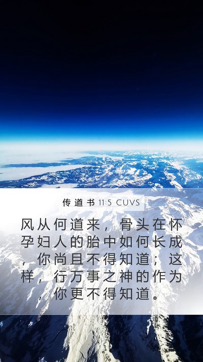 传 道 书 11:5 CUVS Bible Verse Image