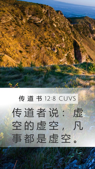 传 道 书 12:8 CUVS Bible Verse Image