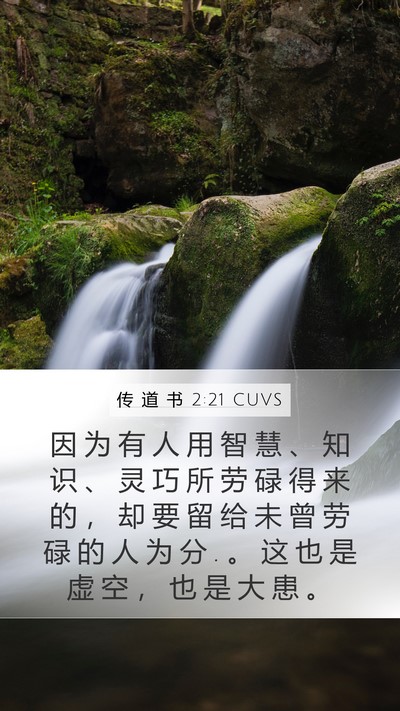 传 道 书 2:21 CUVS Bible Verse Image