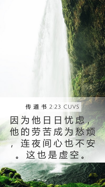 传 道 书 2:23 CUVS Bible Verse Image
