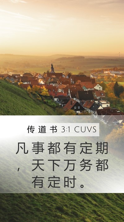传 道 书 3:1 CUVS Bible Verse Image