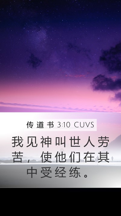 传 道 书 3:10 CUVS Bible Verse Image