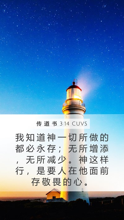 传 道 书 3:14 CUVS Bible Verse Image