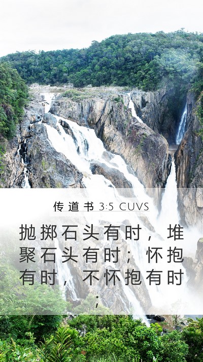 传 道 书 3:5 CUVS Mobile Phone Wallpaper - 抛 掷 石 头 有 时 ， 堆 聚 石 头 有 - Mobile Bible Verse Wallpaper