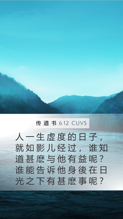 传 道 书 6:12 CUVS Bible Verse Image