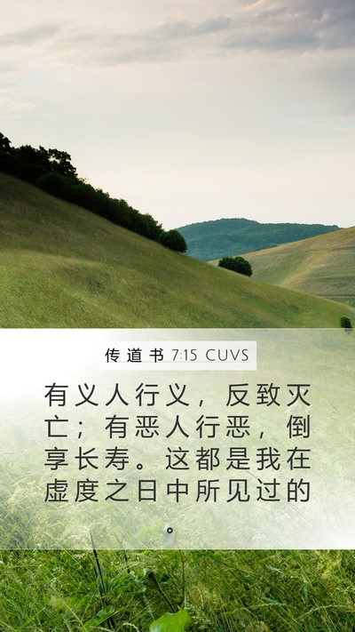 传 道 书 7:15 CUVS Bible Verse Image